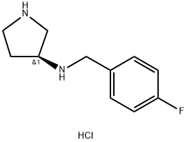 (S)-N-(4-FLUOROBENZYL)PYRROLIDIN-3-AMINE HYDROCHLORIDE,1261235-79-3,结构式