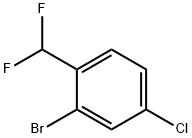 2-BROMO-4-CHLORO-1-(DIFLUOROMETHYL)BENZENE Structure