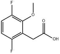 3,6-Difluoro-2-methoxyphenylacetic acid 结构式