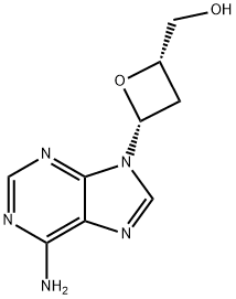 2-Oxetanemethanol,4-(6-amino-9H-purin-9-yl)-, (2S-cis)- (9CI) Structure