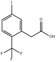 5-iodo-2-(trifluoromethyl)phenylacetic acid 化学構造式