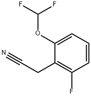 2-(2-(二氟甲氧基)-6-氟苯基)乙腈,1261862-28-5,结构式