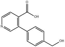 3-(4-(HYDROXYMETHYL)PHENYL)ISONICOTINIC ACID Structure