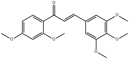 (2E)-1-(2,4-dimethoxyphenyl)-3-(3,4,5-trimethoxyphenyl)prop-2-en-1-one Struktur