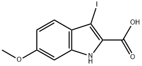 3-Iodo-6-methoxy-1H-indole-2-carboxylic acid,1263206-35-4,结构式