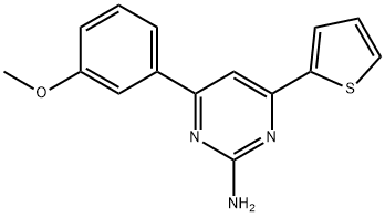 4-(3-methoxyphenyl)-6-(thiophen-2-yl)pyrimidin-2-amine Struktur