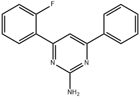 4-(2-fluorophenyl)-6-phenylpyrimidin-2-amine Struktur
