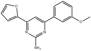 4-(呋喃-2-基)-6-(3-甲氧基苯基)嘧啶-2-胺,1263215-40-2,结构式