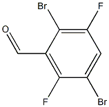 2,5-dibromo-3,6-difluorobenzaldehyde Struktur