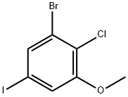 1-溴-2-氯-5-碘-3-甲氧基苯 结构式