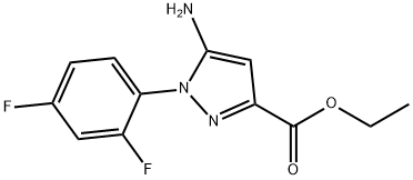 ethyl 5-amino-1-(2,4-difluorophenyl)-1H-pyrazole-3-carboxylate 结构式