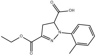 3-(ethoxycarbonyl)-1-(2-methylphenyl)-4,5-dihydro-1H-pyrazole-5-carboxylic acid Structure