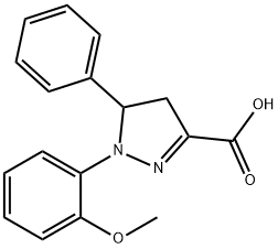 1-(2-methoxyphenyl)-5-phenyl-4,5-dihydro-1H-pyrazole-3-carboxylic acid Structure