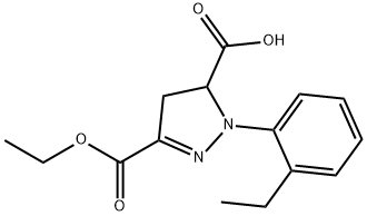 3-(ethoxycarbonyl)-1-(2-ethylphenyl)-4,5-dihydro-1H-pyrazole-5-carboxylic acid Structure