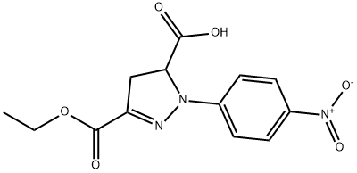 3-(ethoxycarbonyl)-1-(4-nitrophenyl)-4,5-dihydro-1H-pyrazole-5-carboxylic acid Structure
