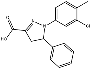 1-(3-chloro-4-methylphenyl)-5-phenyl-4,5-dihydro-1H-pyrazole-3-carboxylic acid Structure