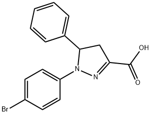 1-(4-bromophenyl)-5-phenyl-4,5-dihydro-1H-pyrazole-3-carboxylic acid Structure
