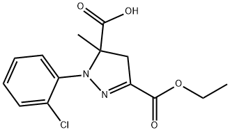 1-(2-chlorophenyl)-3-(ethoxycarbonyl)-5-methyl-4,5-dihydro-1H-pyrazole-5-carboxylic acid, 1264046-73-2, 结构式