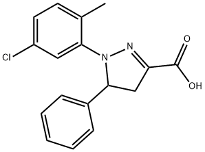 1-(5-chloro-2-methylphenyl)-5-phenyl-4,5-dihydro-1H-pyrazole-3-carboxylic acid, 1264047-45-1, 结构式