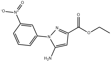 ethyl 5-amino-1-(3-nitrophenyl)-1H-pyrazole-3-carboxylate Struktur