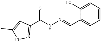 (E)-N-(2-hydroxybenzylidene)-3-methyl-1H-pyrazole-5-carbohydrazide|