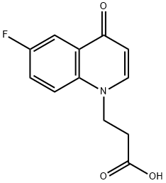 3-(6-fluoro-4-oxo-1,4-dihydroquinolin-1-yl)propanoic acid 化学構造式
