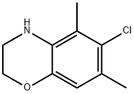 6-chloro-5,7-dimethyl-3,4-dihydro-2H-1,4-benzoxazine 化学構造式