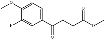 4-(3-フルオロ-4-メトキシフェニル)-4-オキソ酪酸メチル 化学構造式