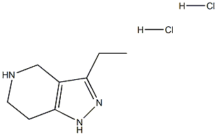3-乙基-4,5,6,7-四氢-2H-吡唑并[4,3-C]吡啶二盐酸盐 结构式