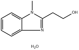 2-(1-甲基-1H-苯并[D]咪唑-2-基)乙-1-醇二水合物 结构式