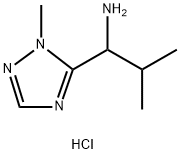[2-methyl-1-(1-methyl-1H-1,2,4-triazol-5-yl)propyl]amine hydrochloride Structure