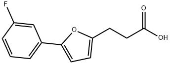 3-[5-(3-Fluoro-phenyl)-furan-2-yl]-propionic acid Structure