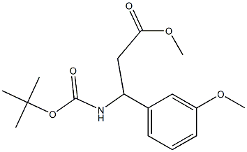 DL-3-(Boc-amino)-3-(3-methoxyphenyl)propionic acid methyl ester,1269634-26-5,结构式