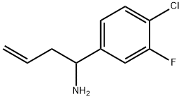 1-(4-CHLORO-3-FLUOROPHENYL)BUT-3-EN-1-AMINE Struktur