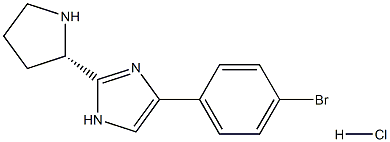 (S)-4-(4-bromophenyl)-2-(pyrrolidin-2-yl)-1H-imidazole hydrochloride Struktur
