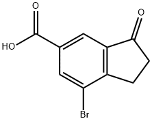 7-BROMO-3-OXO-2,3-DIHYDRO-1H-INDENE-5-CARBOXYLIC ACID Structure