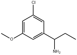 1-(3-CHLORO-5-METHOXYPHENYL)PROPAN-1-AMINE Structure