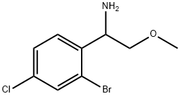1-(2-BROMO-4-CHLOROPHENYL)-2-METHOXYETHAN-1-AMINE 结构式