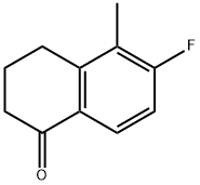 6-FLUORO-5-METHYL-1,2,3,4-TETRAHYDRONAPHTHALEN-1-ONE 化学構造式