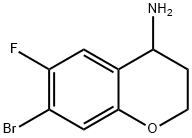 7-BROMO-6-FLUORO-3,4-DIHYDRO-2H-1-BENZOPYRAN-4-AMINE Structure