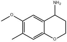 6-METHOXY-7-METHYL-3,4-DIHYDRO-2H-1-BENZOPYRAN-4-AMINE 结构式