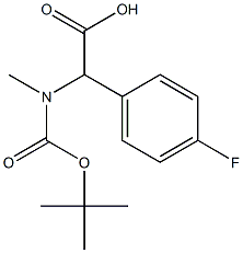 2-((TERT-BUTOXYCARBONYL)(METHYL)AMINO)-2-(4-FLUOROPHENYL)ACETIC ACID,1276112-08-3,结构式