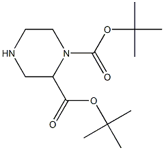 DI-TERT-BUTYL PIPERAZINE-1,2-DICARBOXYLATE Struktur