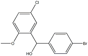 (4-bromophenyl)-(5-chloro-2-methoxyphenyl)methanol 化学構造式