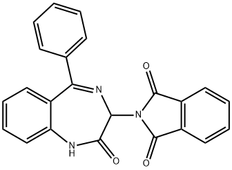 2-(2-oxo-5-phenyl-2,3-dihydro-1H-benzo[e][1,4]diazepin-3-yl)isoindoline-1,3-dione Structure