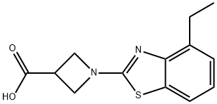 1-(4-乙基苯并[D]噻唑-2-基)氮杂环丁烷-3-羧酸,1283108-73-5,结构式