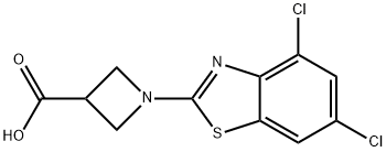 1-(4,6-dichloro-1,3-benzothiazol-2-yl)azetidine-3-carboxylic acid Structure