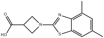 1-(4,6-dimethyl-1,3-benzothiazol-2-yl)azetidine-3-carboxylic acid Struktur