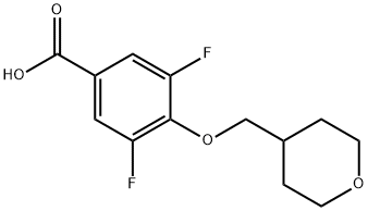 3,5-Difluoro-4-(oxan-4-ylmethoxy)benzoicacid Structure