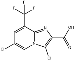 3,6-Dichloro-8-trifluoromethyl-imidazo[1,2-a]pyridine-2-carboxylic acid Structure